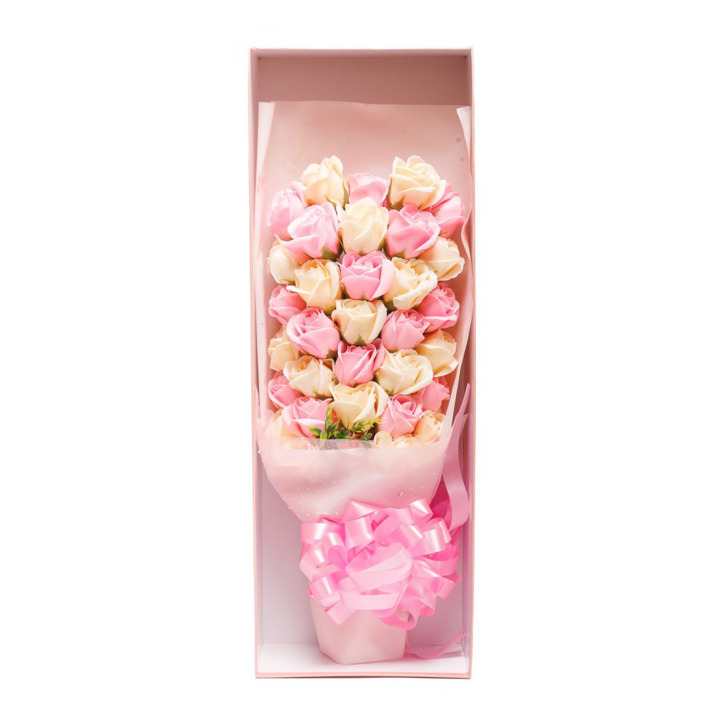 Pink 33 Soap Roses Bouquet