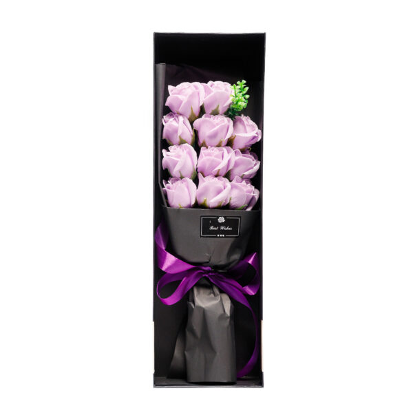 11 Purple Soap Roses Bouquet