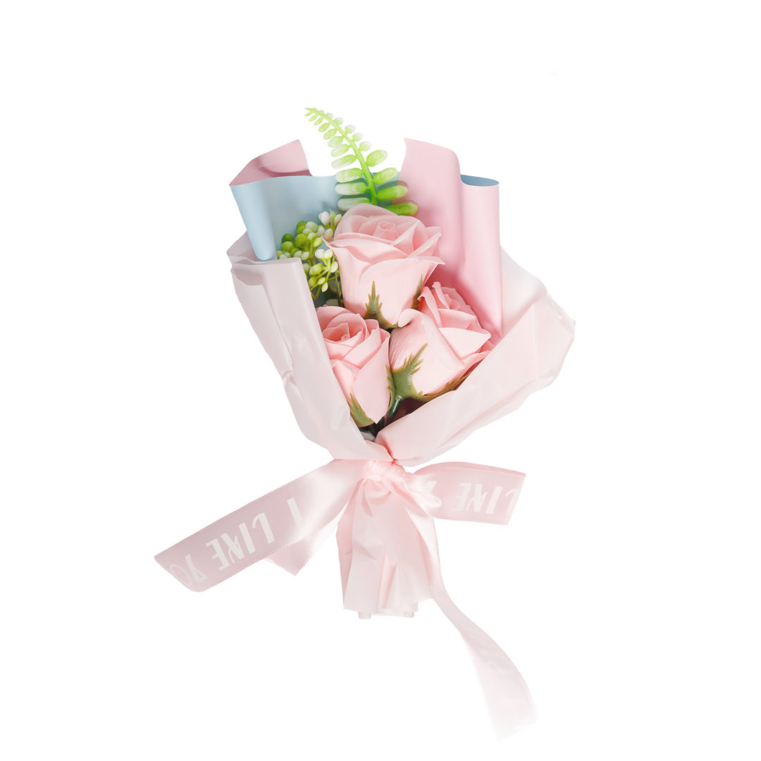 Light Pink Mini Soap Roses Bouquets / LS Divine / lsdivine