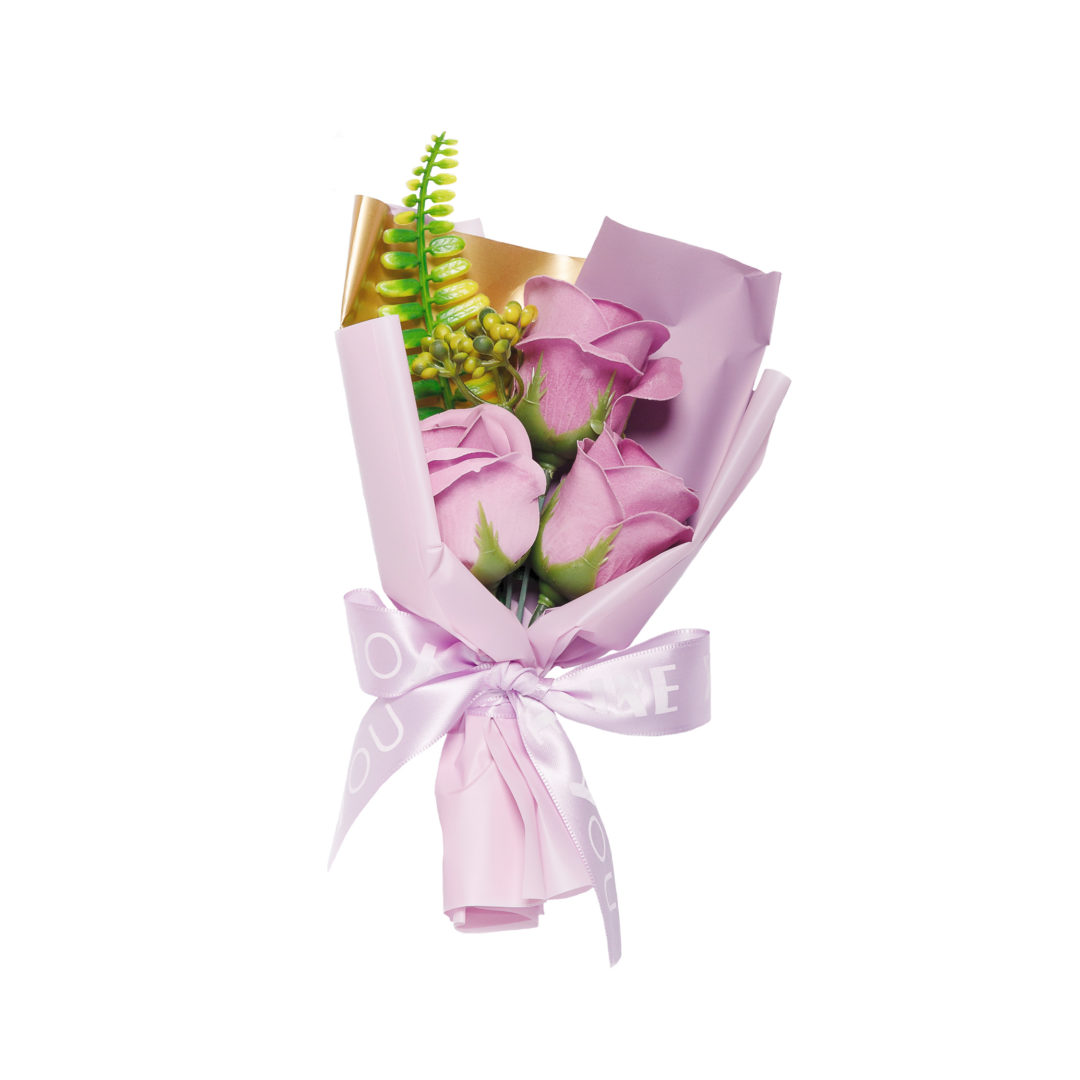Purple Mini Soap Roses Bouquets / LS Divine / lsdivine