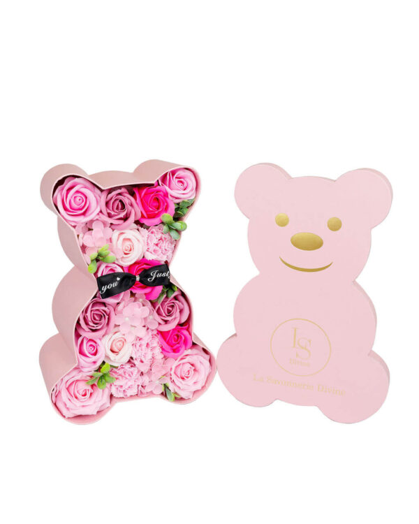 pink Teddy Bear Flower Box, a perfect romantic gift