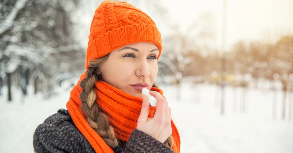 cold weather is a quality that makes the difference between lip balm and lip butter