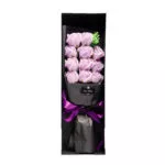 11 Purple Soap Roses Bouquet